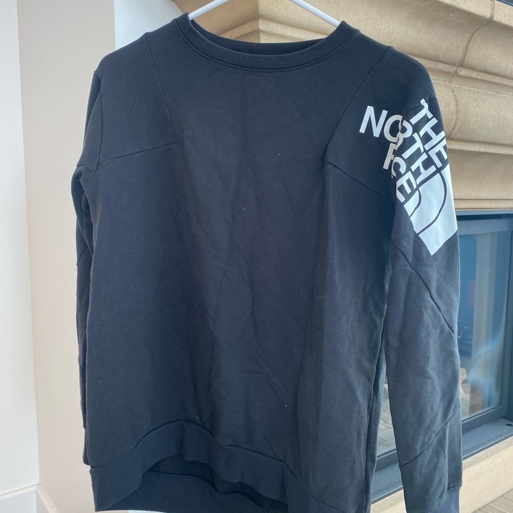 The north face black crew neck sweatshirt